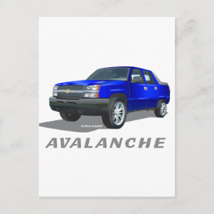 Chevrolet Avalanche Blue Postcard