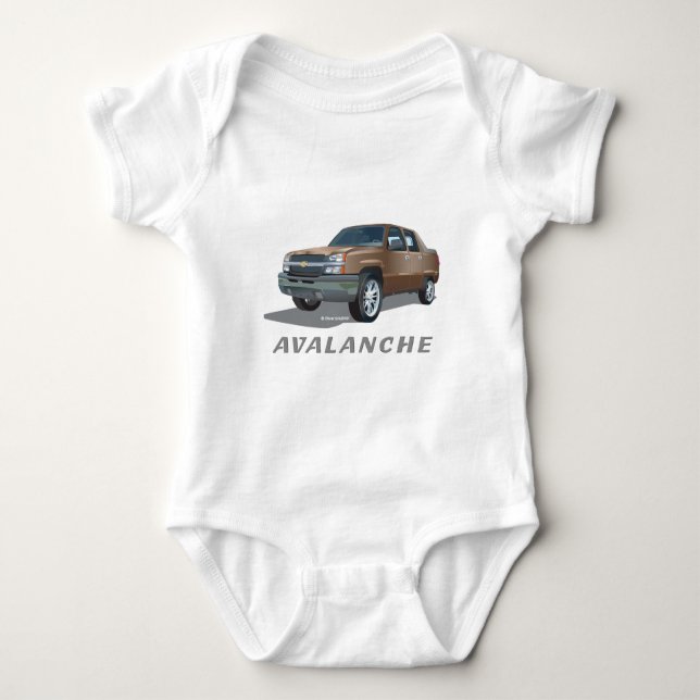 Chevrolet Avalanche Gold Baby Bodysuit (Front)