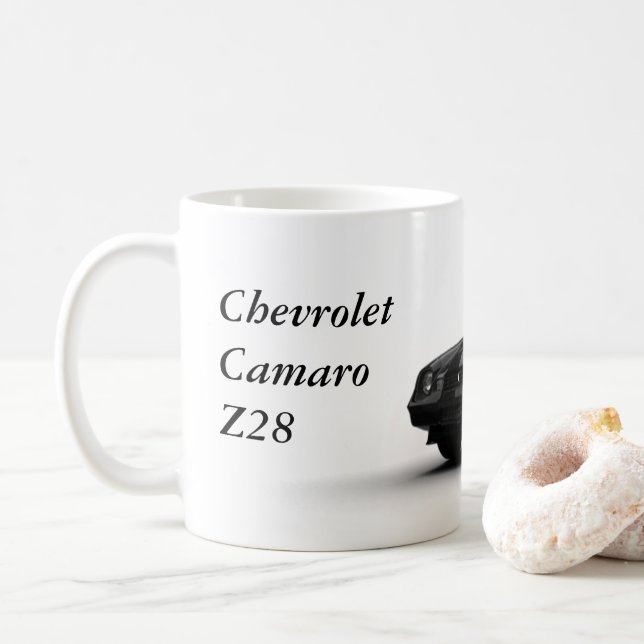 Chevrolet Camaro Z28 Classic American Muscle Car Coffee Mug (With Donut)
