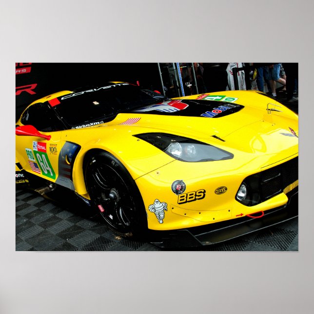 Chevrolet Corvette C7.R Front Side View Poster (Front)