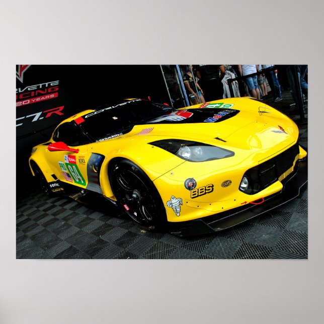 Chevrolet Corvette C7.R Front Side View Poster (Front)