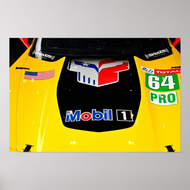 Chevrolet Corvette C7.R Front View Poster (Front)