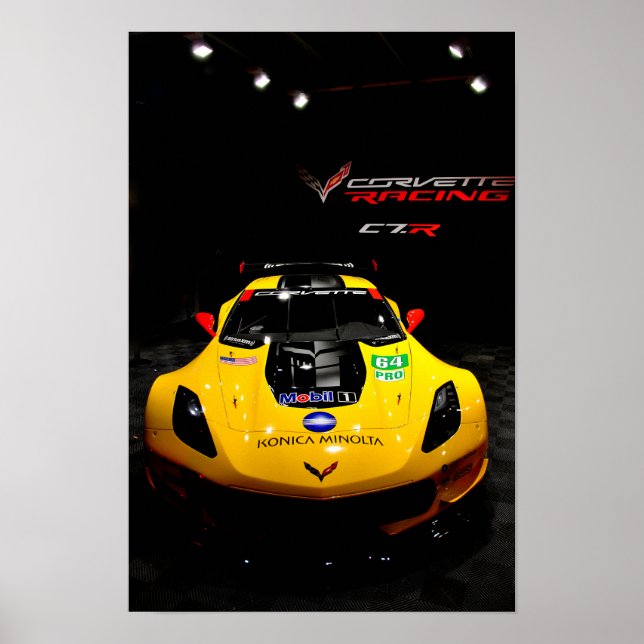 Chevrolet Corvette C7.R Front View Poster (Front)