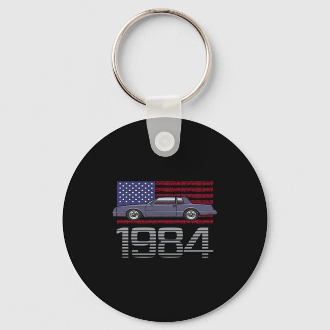Chevrolet Monte Carlo Blue 1984  Key Ring (Front)