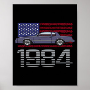 Chevrolet Monte Carlo Blue 1984  Poster