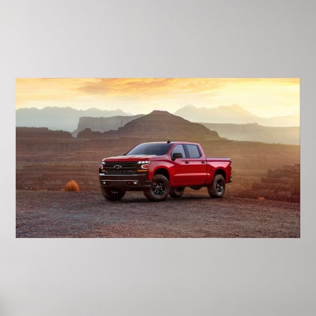Chevrolet Silverado LT Z71 Trail Boss Crew Cab Poster (Front)