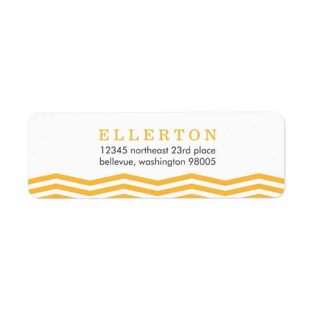 Chevron Address Label (Front)