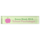 Chevron Apple School Psychologist Name Plate