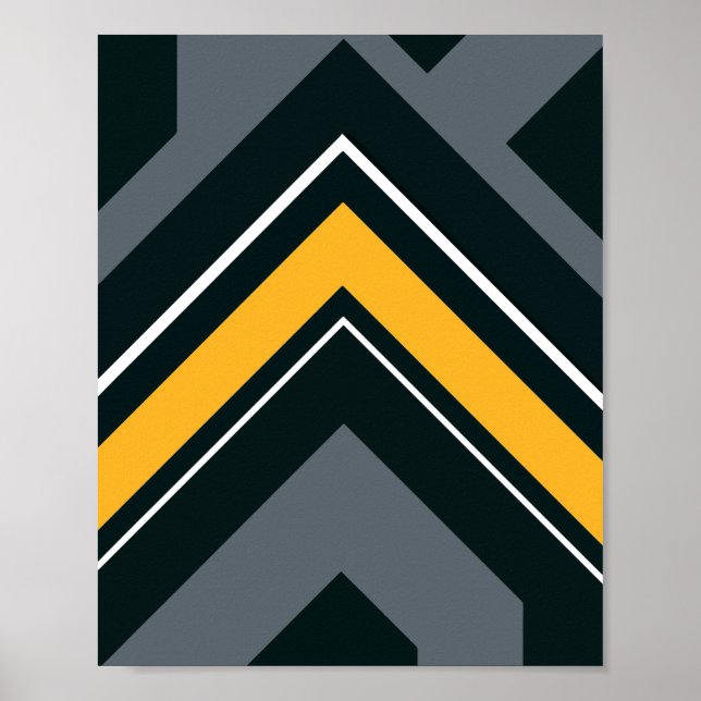 Chevron Arrow Geometric Design Poster (Front)