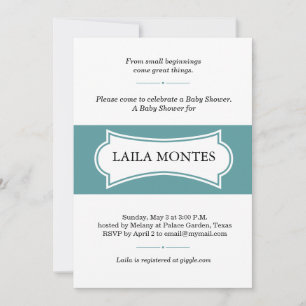 chevron baby shower invitation