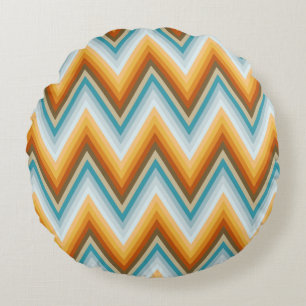 Chevron Background Pattern Round Cushion