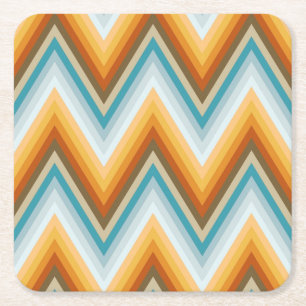 Chevron Background Pattern Square Paper Coaster