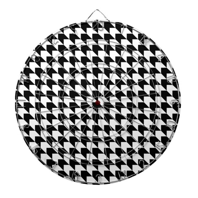 Chevron Black n White Dartboard (Front)