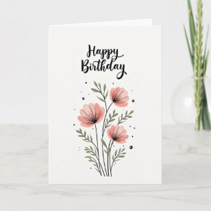 Chevron Blossom Grace Card