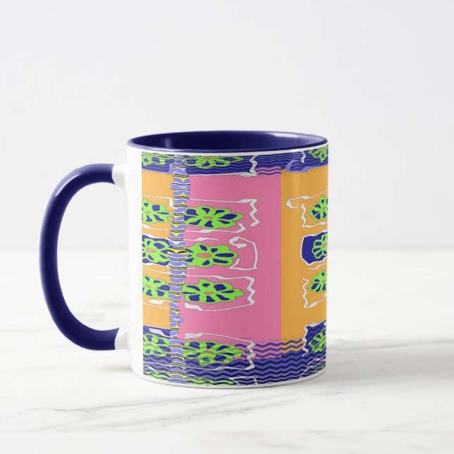 Chevron Blue Green  Mug (Left)