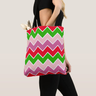 Chevron Bold Colourful Pattern Texture Tote Bag