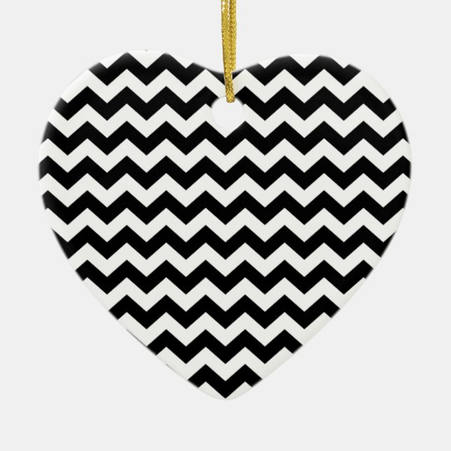 Chevron Ceramic Tree Decoration (Front)