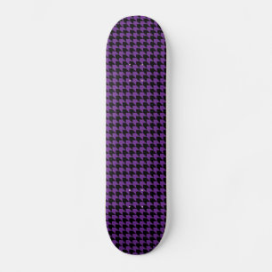 Chevron Checks Grape and Black Skateboard
