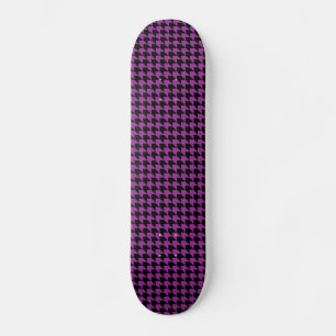 Chevron Checks Plum and Black Skateboard