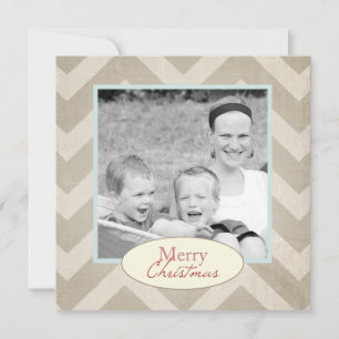 Chevron Christmas Card with photo