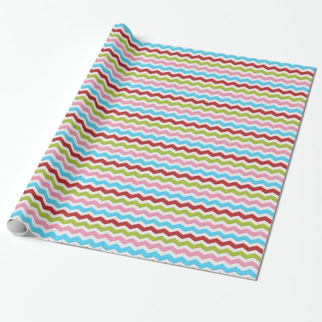 Chevron Christmas Wrapping Paper (Unrolled)