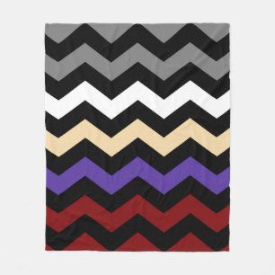 Chevron Colour Combination Fleece Blanket