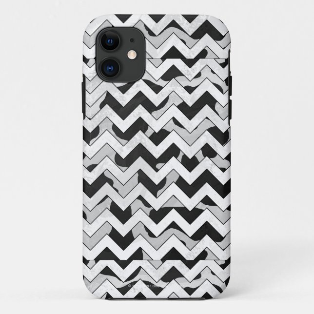Chevron Cow Black and White Case-Mate iPhone Case (Back)
