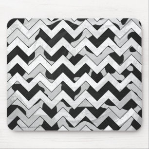 Chevron Cow Black and White Mouse Mat