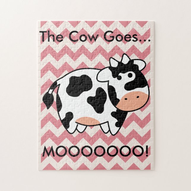 Chevron Cow Puzzle (Vertical)