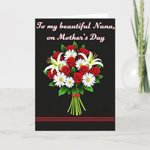 Chevron Crimson Rose Bloom Card