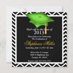 Chevron Design Graduation Announcement/Invitation Invitation