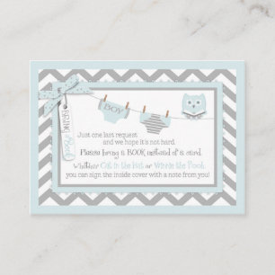 Chevron Diaper Tie Jumper Owl Bring a Book Card