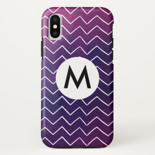 chevron drawn pattern iPhone x case