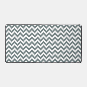 Chevron Dull Silver Desk Mat