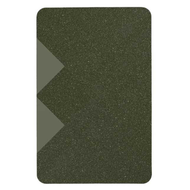 Chevron Edge Moss Green Magnet – Customisable (Vertical)