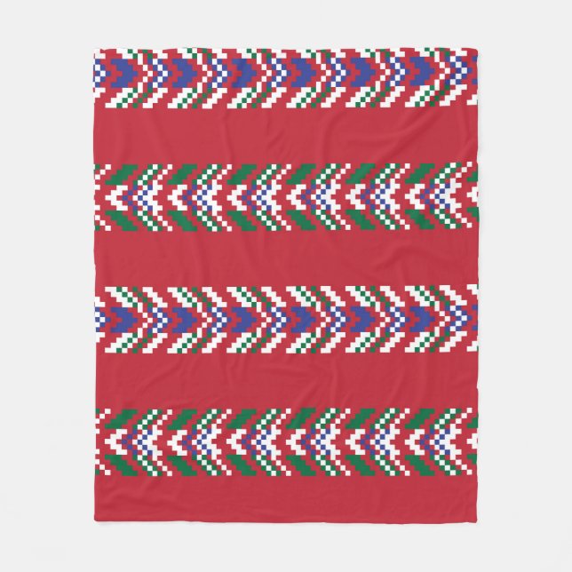 Chevron fair isle seamless pattern designallover,  fleece blanket (Front)