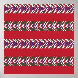 Chevron fair isle seamless pattern designallover,  poster
