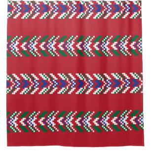 Chevron fair isle seamless pattern designallover,  shower curtain