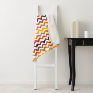 Chevron Fall Pattern Sherpa Blanket