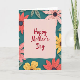 Chevron Floral Mother Card