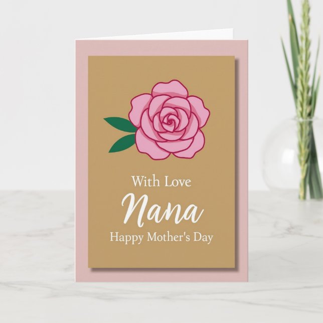 Chevron Flower Affection Card (Front)