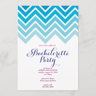 CHEVRON - Girls Night Out BACHELORETTE- Invitation
