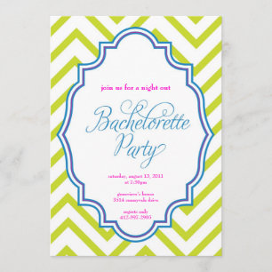CHEVRON - Girls Night Out BACHELORETTE- Invitation