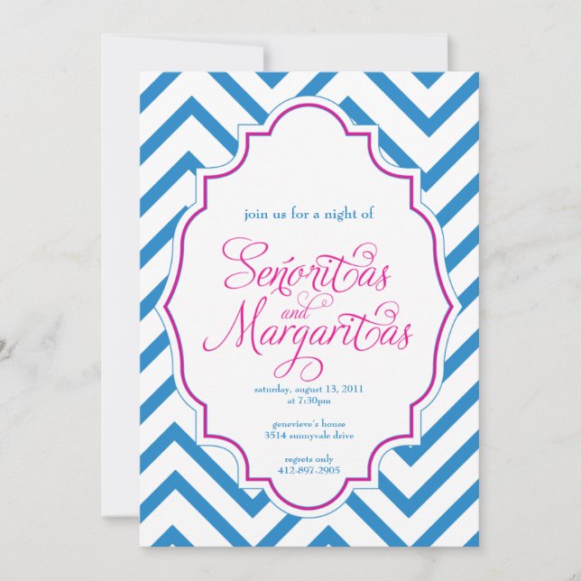 CHEVRON - Girls Night Out - Invitation (Front)