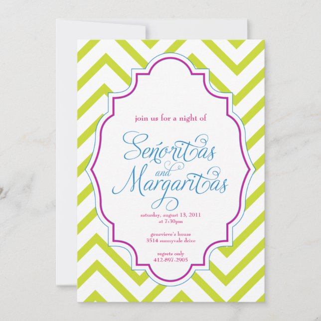 CHEVRON - Girls Night Out - Invitation (Front)