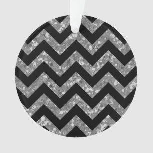 Chevron Glitter Acrylic Ornament