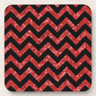 Chevron Glitter Look Coasters