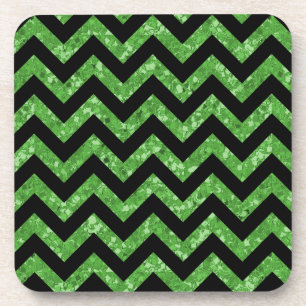 Chevron Glitter Look Coasters