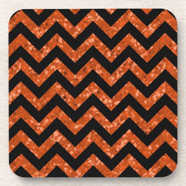 Chevron Glitter Look Coasters (Front)