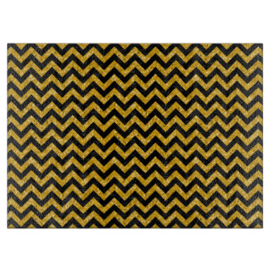 Chevron Glitter Look Cutting Board